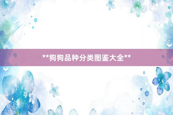 **狗狗品种分类图鉴大全**
